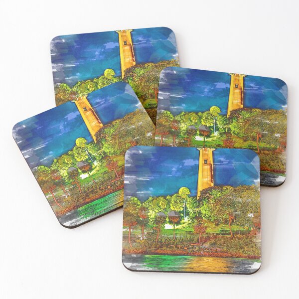 Item preview, Lighthouse Moonlight Florida USA - For Lighthouse Lovers designed and sold by ColortrixArt.
