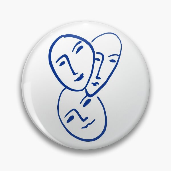 Item preview, Matisse Print - Faces - Blue designed and sold by Alli Well.