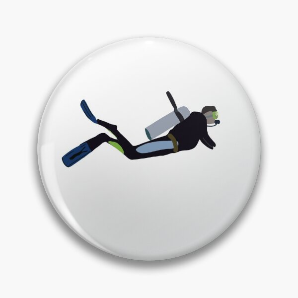 Item preview, Silhouette of Scuba Diver Sticker designed and sold by Abbygcarter.