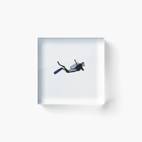 Item preview, Silhouette of Scuba Diver Sticker designed and sold by Abbygcarter.