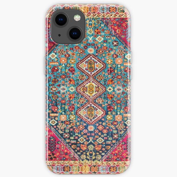 Oriental Colored Traditional Antique Moroccan Style Fabric Design iPhone Soft Case