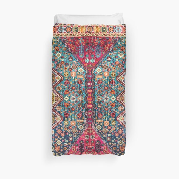 Oriental Colored Traditional Antique Moroccan Style Fabric Design Duvet Cover