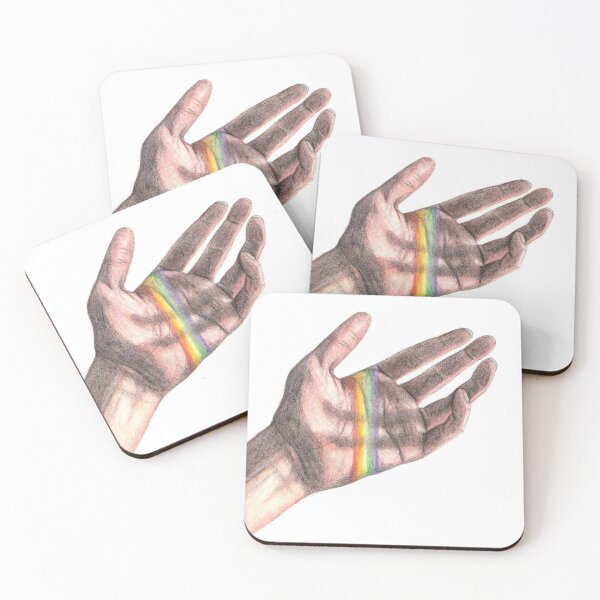 Item preview, A HANDFUL OF HOPE - Original Coloured Pencil Hand with Rainbow Art designed and sold by KThompsonArt.