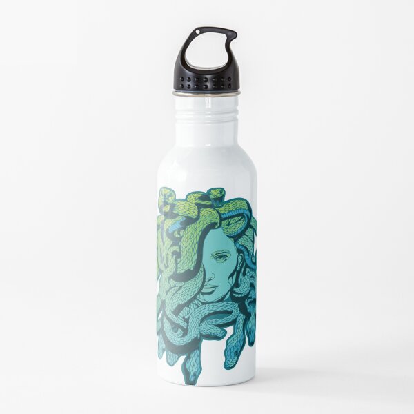 Medusa en verde fresco Botella de agua