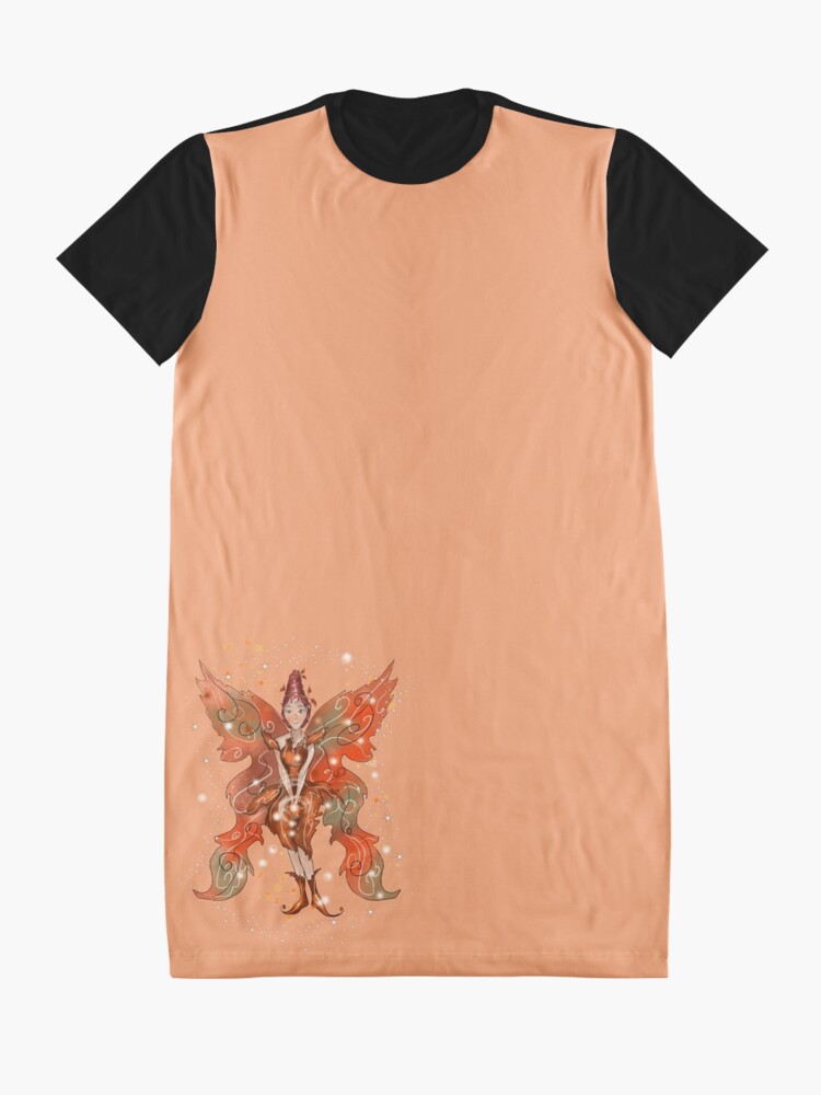 Alternate view of Faylin The Thanksgiving/Fall Fairy™ Graphic T-Shirt Dress