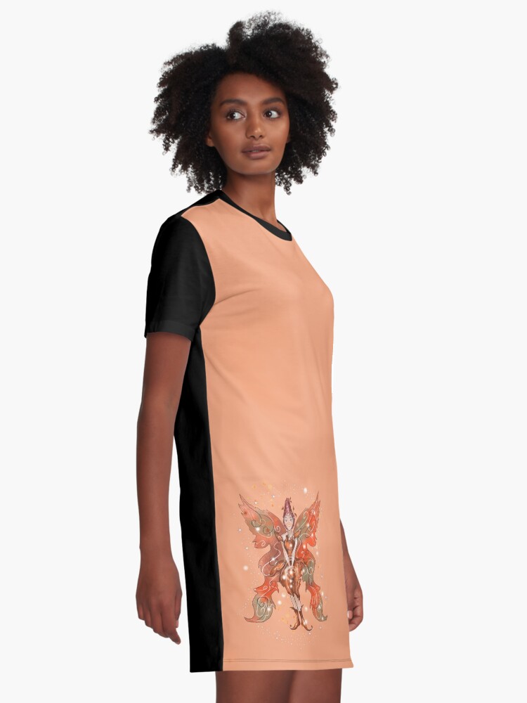 Alternate view of Faylin The Thanksgiving/Fall Fairy™ Graphic T-Shirt Dress