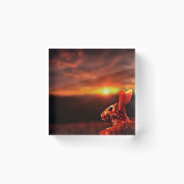 Item preview, Polygon Rabbit Sunset designed and sold by ElespectroJ.