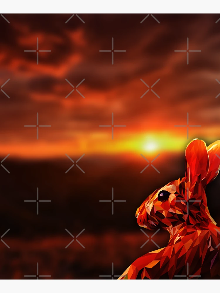 Thumbnail 5 of 5, Tote Bag, Polygon Rabbit Sunset designed and sold by ElespectroJ.