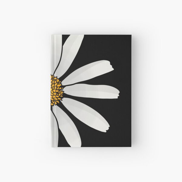 Oxeye Daisy - Black Hardcover Journal