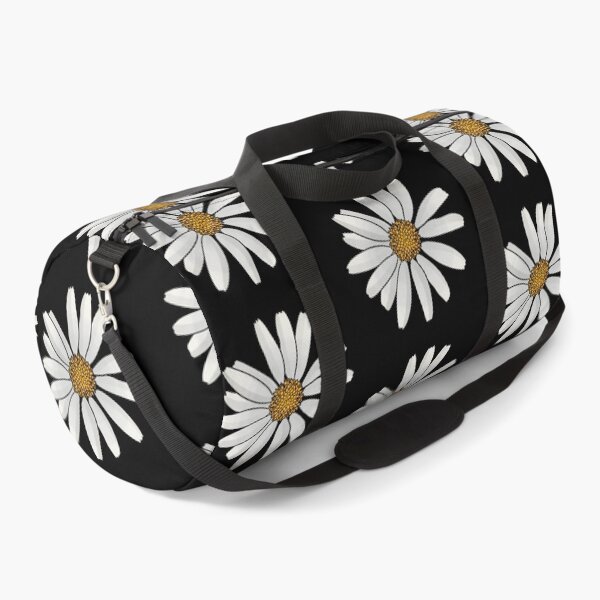 Oxeye Daisy - Black Duffle Bag