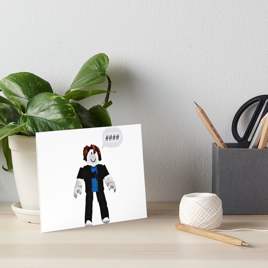"Roblox Bacon Head Sticker" Art Board Print for Sale by overthink1