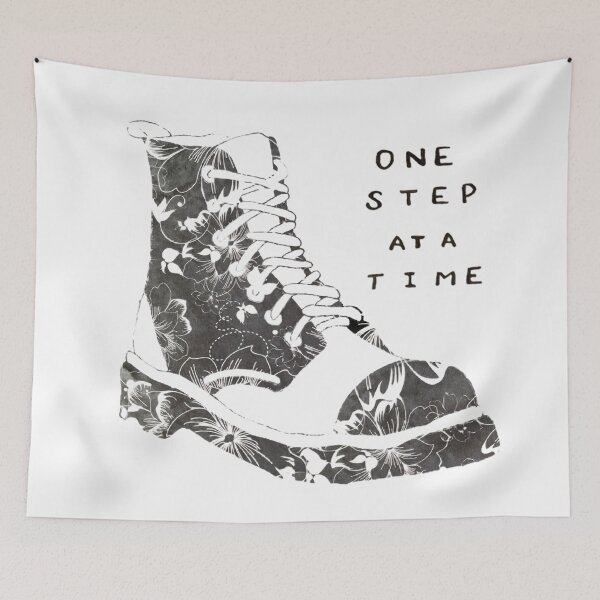 Item preview, One Step At A Time Shoe Inspirational Quote designed and sold by faithful-ink.