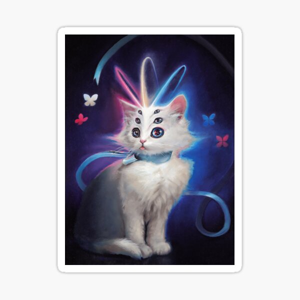 Buttons the Cat Sticker
