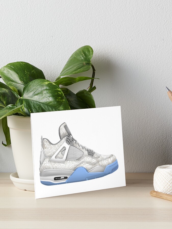 Jordan 4 LASER Air Sneaker Art Board Print for Sale by SneakerShop Redbubble