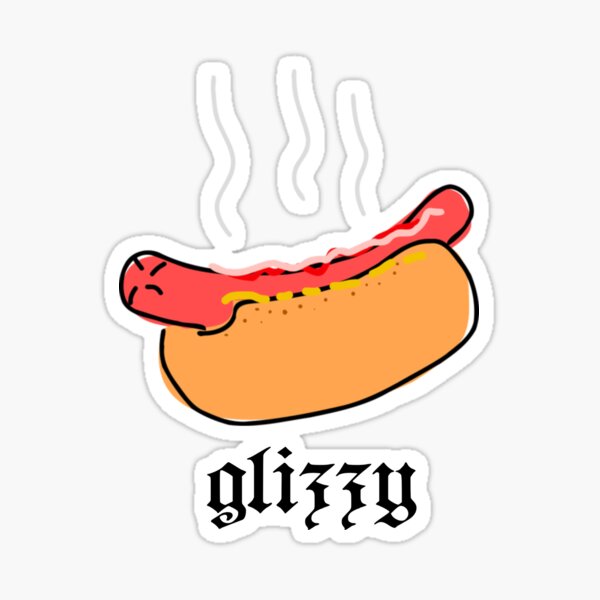 ""Glizzy" Hot Dog Meme Design" Sticker for Sale by lmzgraphics Redbubble