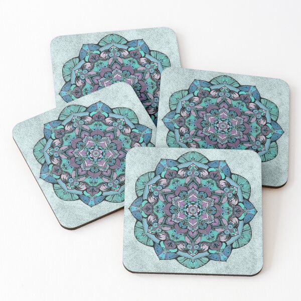 Item preview, violet mandala on the textured background designed and sold by MandalaFlowerArt.
