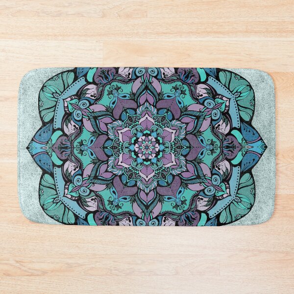 Item preview, violet mandala on the textured background designed and sold by MandalaFlowerArt.