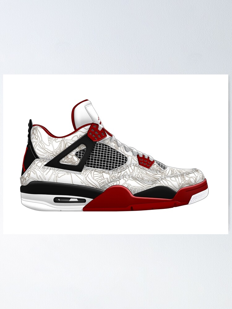 Jordan 4 Sneaker Poster SneakerShop | Redbubble
