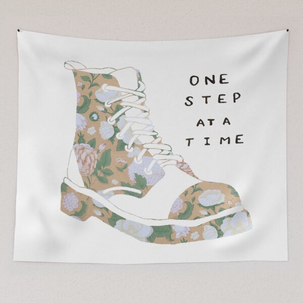 Item preview, One Step At A Time Shoe Inspirational Quote designed and sold by faithful-ink.