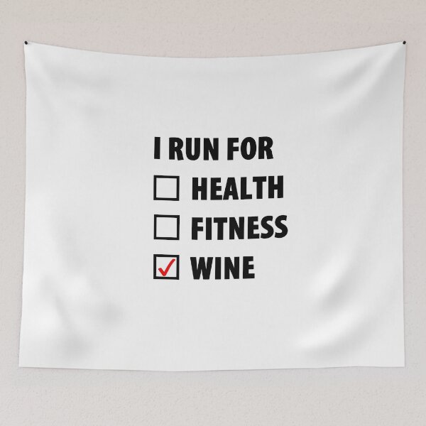 Item preview, I RUN FOR WINE designed and sold by gillwalt.
