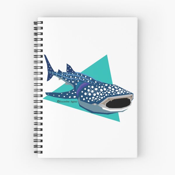 Item preview, Whale Shark Geometric Art with Scientific Name Text and Background Teal Triangle designed and sold by WildByNature.