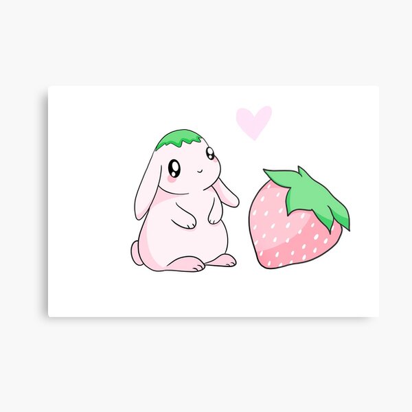 Cute strawberry bunny - Strawbunny Sticker for Sale by Yaragold