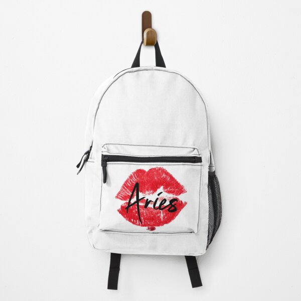 Aries zodiac sign & kissing lips design Backpack