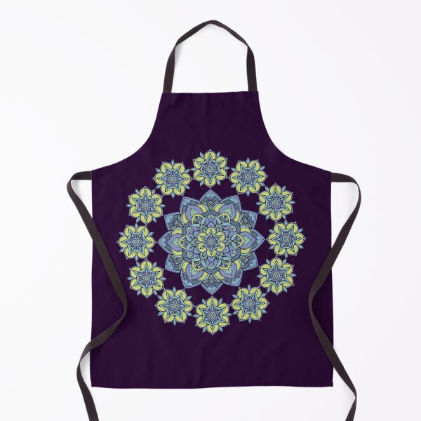 Item preview, green and yellow flowers mandala  designed and sold by MandalaFlowerArt.
