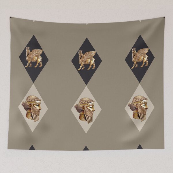 Item preview, Assyrian Lamassu and King Sargon designed and sold by doniainart.