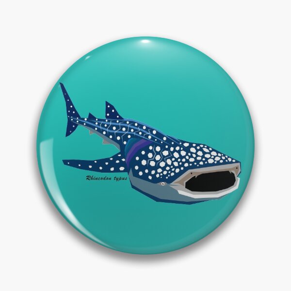 Item preview, Whale Shark Geometric Art with Scientific Name Text and Teal Background designed and sold by WildByNature.