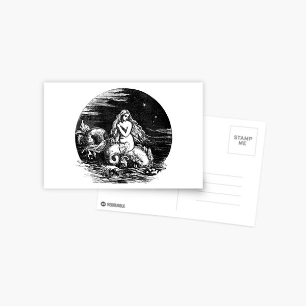 Item preview, Vintage illustration - Mermaid designed and sold by ZvekiVintage.