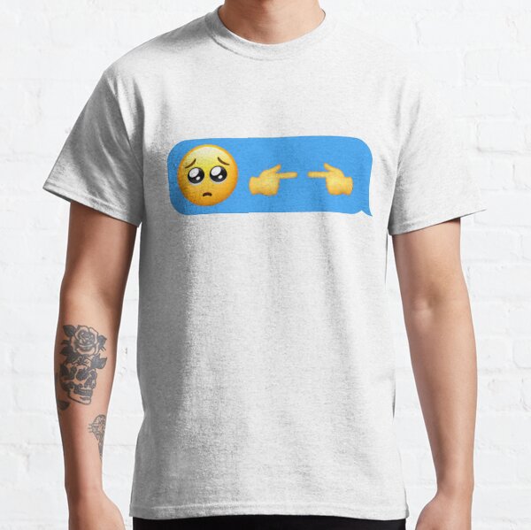 Shy uwu emoji face tik tok meme sad shy T-Shirts sold by ShopAkonna, SKU  41293875