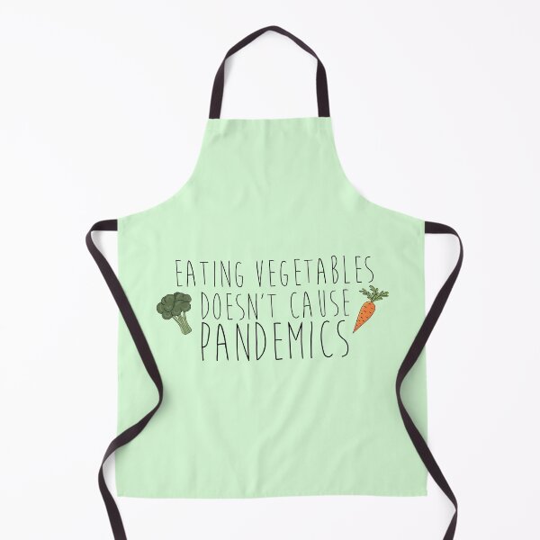 Item preview, Green Eating Vegetables Doesn't Cause Pandemics Mask designed and sold by MichesMerch.