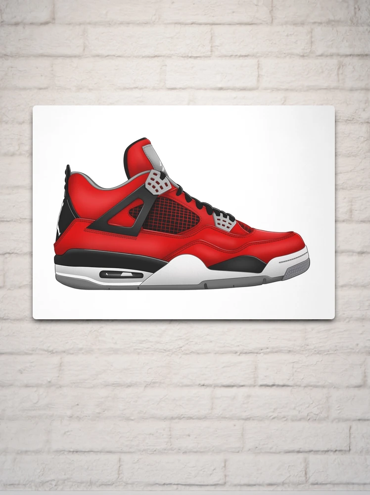 Jordan 4 TORO BRAVO Air Sneaker Metal Print for Sale by SneakerShop Redbubble