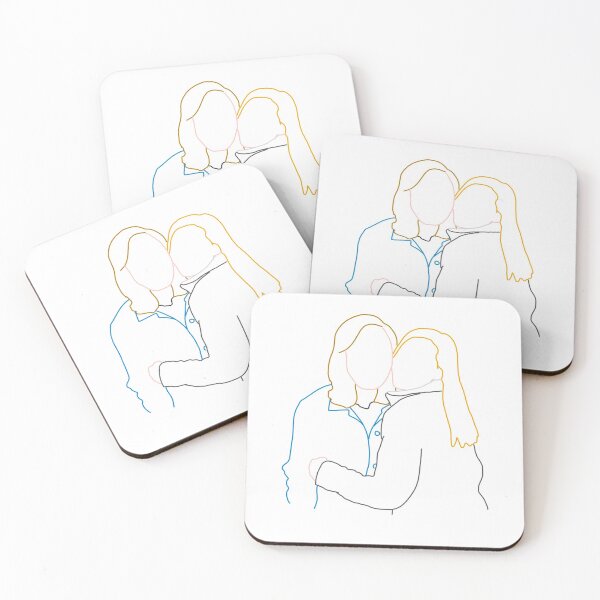 Item preview, Rose and Rosie Hug Outline Drawing designed and sold by emcazalet.