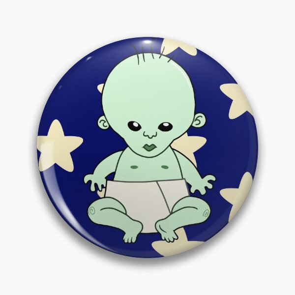 Artikelvorschau, Spacey Weird Baby (in grün) entworfen und verkauft von pizzaback.