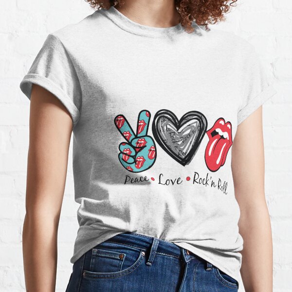 Peace Love Rock n Roll Classic T-Shirt