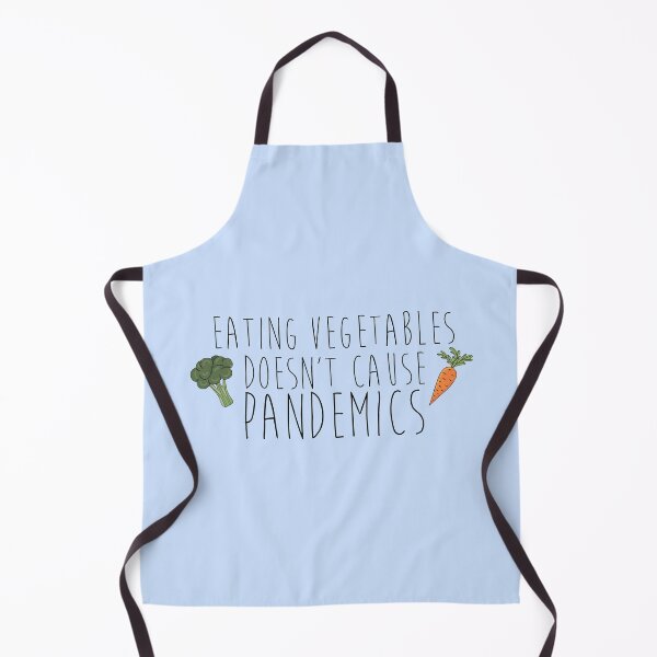 Item preview, Blue Eating Vegetables Doesn't Cause Pandemics Face Mask designed and sold by MichesMerch.