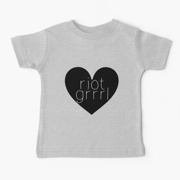 Riot Grrrl - White Text Baby T-Shirt