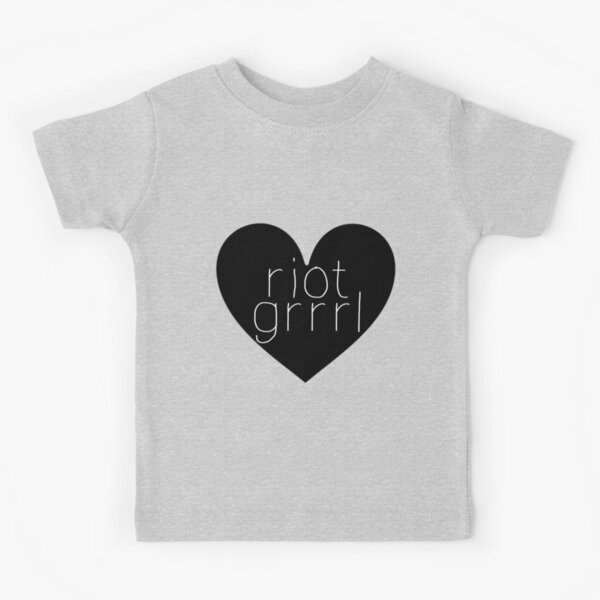 Riot Grrrl - White Text Kids T-Shirt