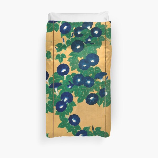 Morning Glories by Suzuki Kiitsu Duvet Cover