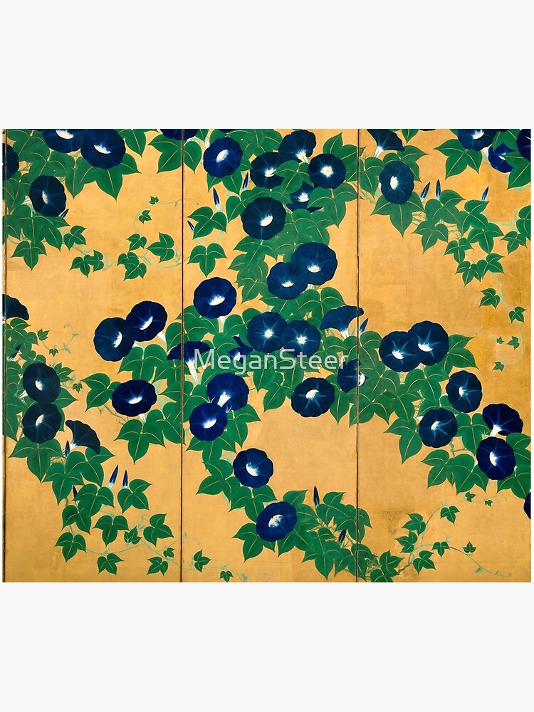 Thumbnail 2 of 2, Duvet Cover, Morning Glories by Suzuki Kiitsu designed and sold by MeganSteer.