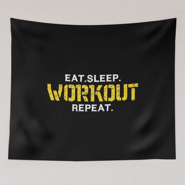 Item preview, Eat Sleep Workout Repeat - Funny Workout  designed and sold by motivationaltee.