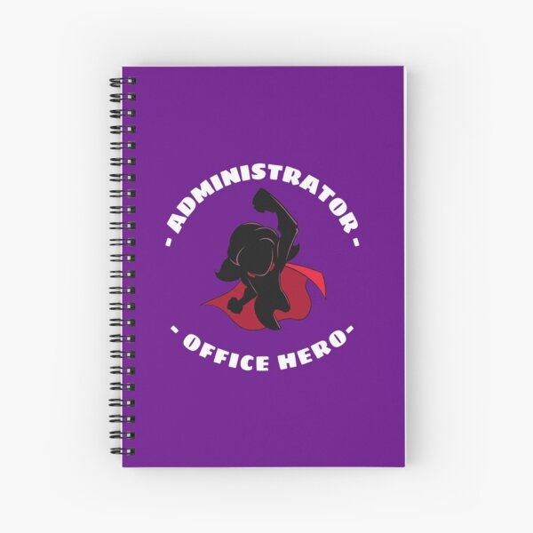 Office Administrator Super Hero Funny Appreciation - Female Spiral Notebook