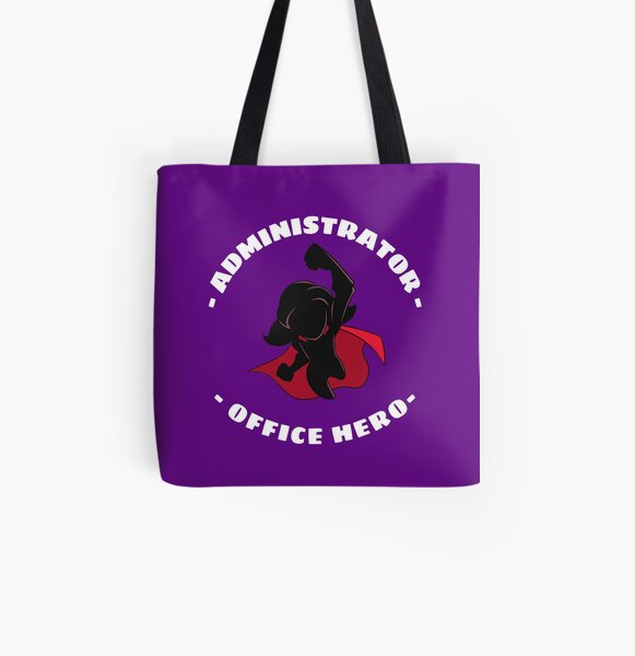 Office Administrator Super Hero Funny Appreciation - Female All Over Print Tote Bag