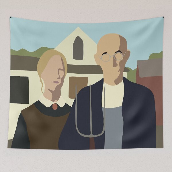 Item preview, American Gothic- Famous Art- Minimal designed and sold by melinarae.