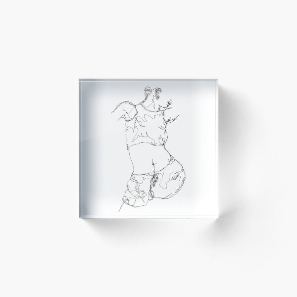 undone one line drawing Acrylic Block
