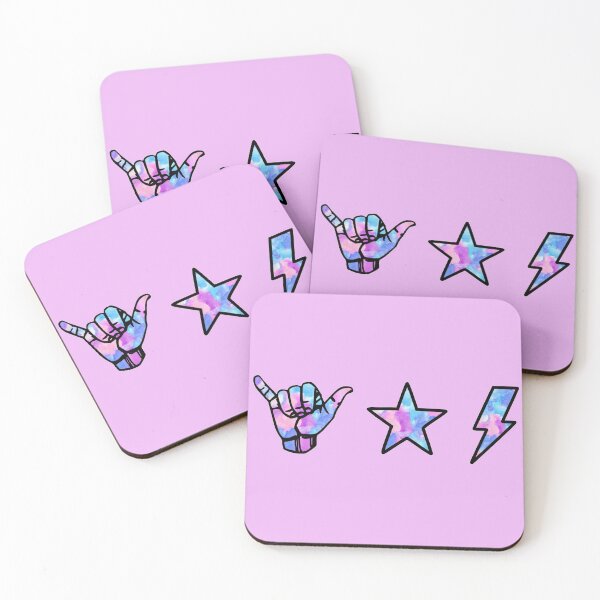 Item preview, watercolor shaka, star and lightning sticker pack designed and sold by samantha brachman.