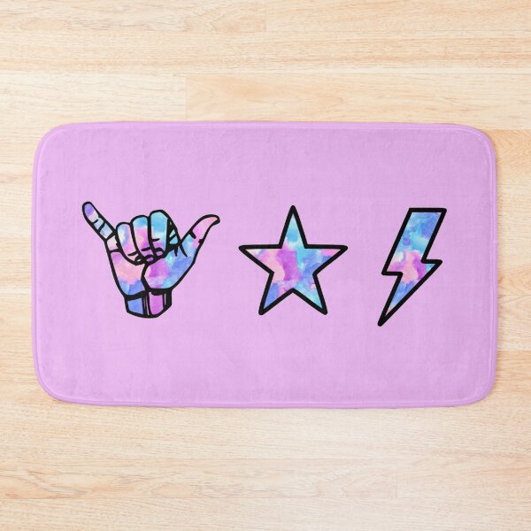 Item preview, watercolor shaka, star and lightning sticker pack designed and sold by samantha brachman.