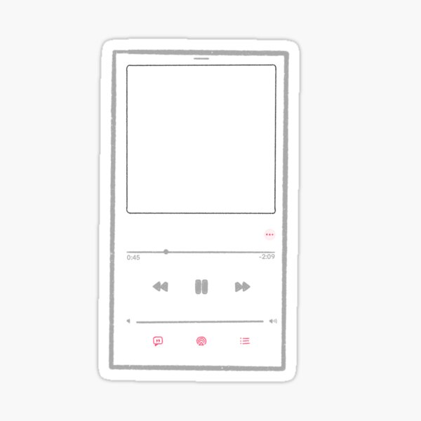 "DIY Blank Apple Music Light Mode" Sticker for Sale by Ginita7900